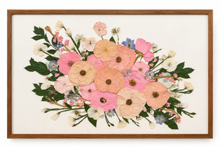 Frame and preserve your wedding bouquet in this 20x28 walnut frame. Perfect frame and design style for a pressed wedding bouquet.